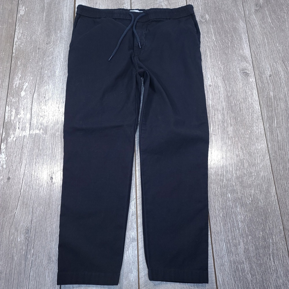 Mott & Bow The Leisure Pant Mens 33 Navy Blue Drawstring Chino Trousers